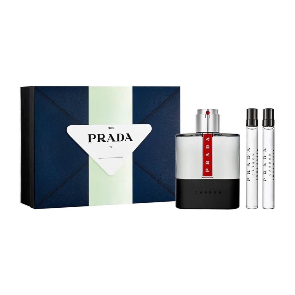 Prada Luna Rossa Carbon Eau De Toilette Men Set