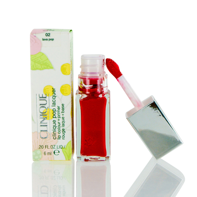 Clinique Pop Lacquer Lip Gloss/ Primer 02 Lava Pop