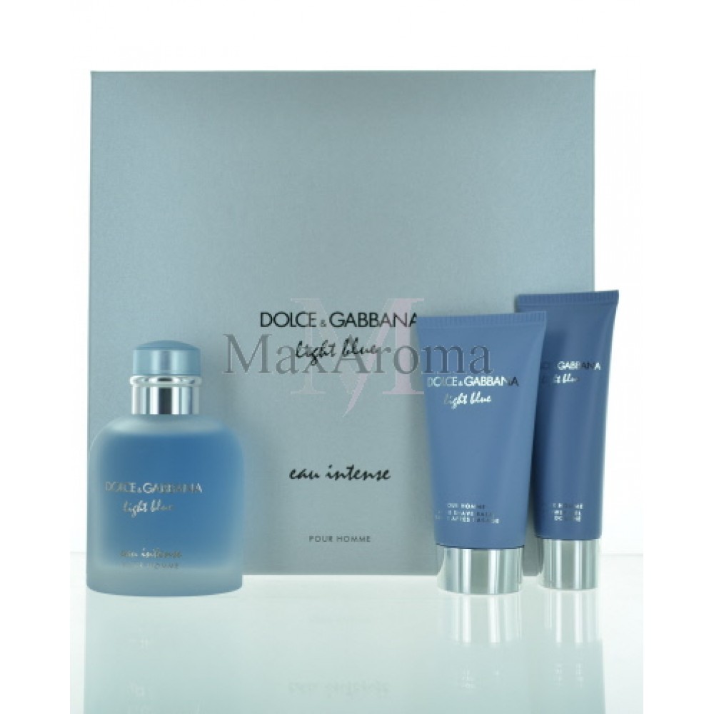 Dolce & Gabbana Light Blue Eau Intense Pour Homme EDP 3.4 Oz Gift Set
