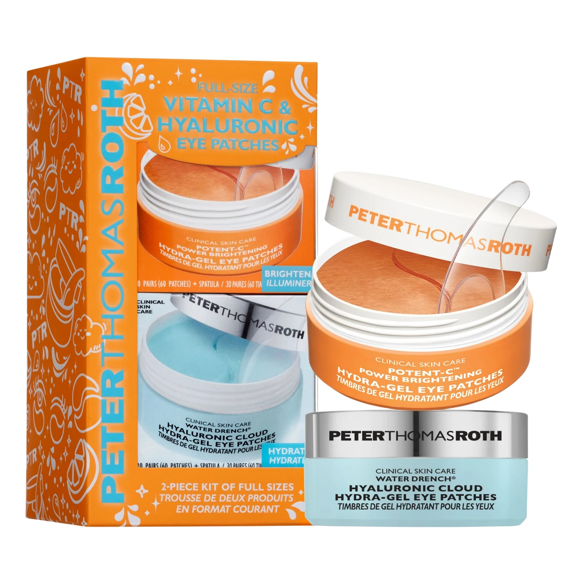 Peter Thomas Roth Full-Size Vitamin C and Hyaluronic Eye Patches Gel Unisex Set